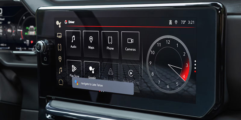 Touchscreen Digital Display of Sierra 1500