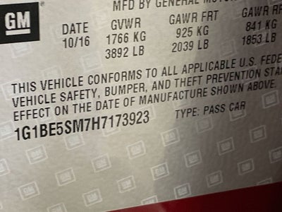 2017 Chevrolet Cruze LT