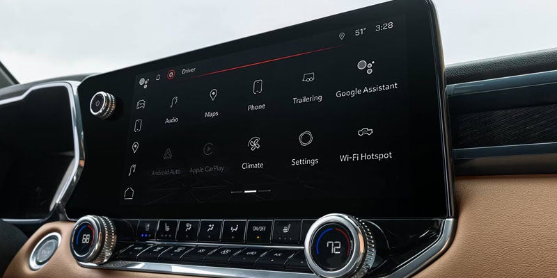 GMC Canyon touchscreen infotainment system