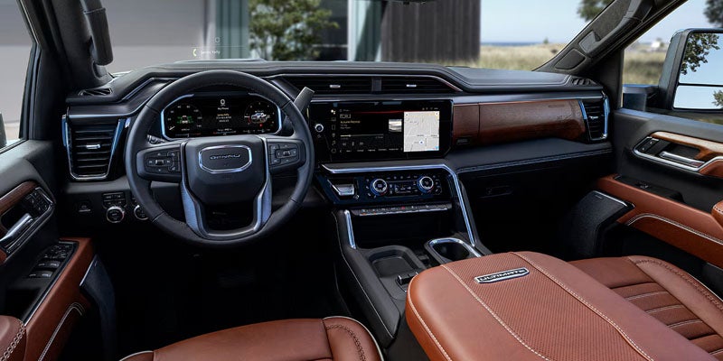 GMC Sierra 2500HD luxury cabin with wood trim WI
